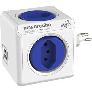 Adaptador Benjamim Múltiplo Com Usb Powercube Pwc-r5 Bivolt Elg [f002]