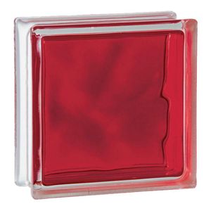 Tijolo Bloco De Vidro Colors 19x19x8 Un Tradestar Vermelho