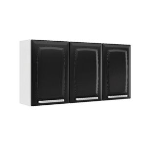 Armário Aéreo Luce 3 Portas Ip3-105 Itatiaia Preto