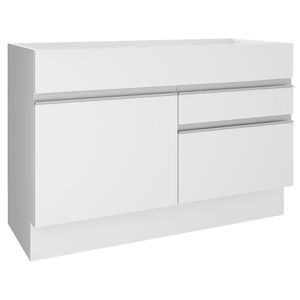 Balcão de Pia Glamy Branco 1 Porta e 2 Gavetas Madesa