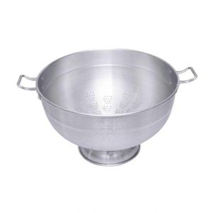 Escorredor E Macarrão Grande De Aluminio 40cm Industrial Com Pé