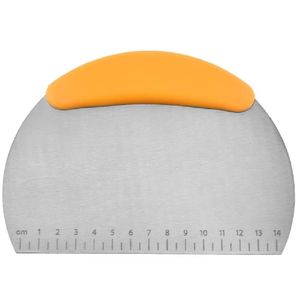 Cortador Pizza Manual Espatula Misturador Massas Paes Tortas Verdura Em Inox Com Regua Medidas Professional