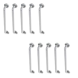 Alça De Apoio Barra Inox 40cm Kit 10 Unidades Cadeirante Acessibilidade Idoso Deficiente Banheiro