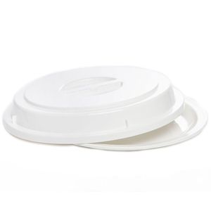 Cloche Elegance Redondo 27,5cm Branco Em Policarbonato Linha Profissional Cook Vem