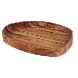 Gamela Organica Churrasco Tramontina Em Madeira Teca Fsc Com Acabamento Em óleo Mineral 44x30 Cm