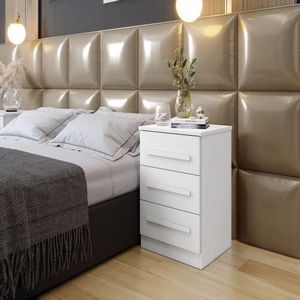Mesa De Cabeceira Império Branco Benetil Móveis