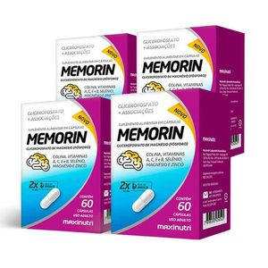Kit 04 Memorin Fosforo E Vitaminas Maxinutri 60 Capsulas