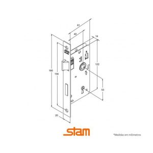 Fechadura Espelhada Inox - Stam Interna 814/11