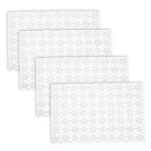 Toalha De Geladeira Pvc Rendado Kit 04 Pçs Flores Fl1607
