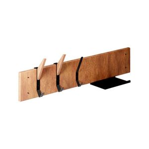 Cabideiro Suspenso Madeira Linha Home Padrão Morphi Design 80Cm Aço Preto - Cor: Preto