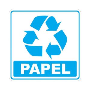 Adesivo Lixo Reciclavel Papel 1 Unidade 20cm X 20cm Nome Do Desenho Papel