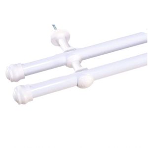 Varão de Cortina Duplo 4 Metros 19mm x 19mm Branco