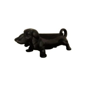 Capacho Formato Cachorro Ferro Fundido Cor Preto 38x14cm