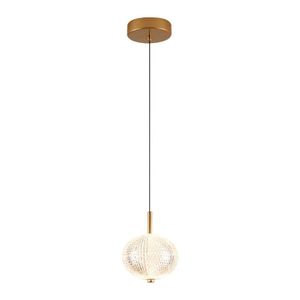 Lustre Pendente Nordecor Luse 2794 Ouro Champagne Led Bivolt