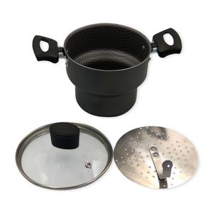 Cuscuzeiro Enjoy Antiaderente 14cm Com Tampa De Vidro - Cinza