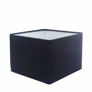Cúpula em Tecido Quadrada Abajur Luminária Preto