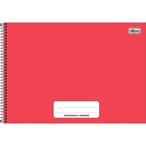 Caderno De Desenho Pepper Colorido Tilibra - 80 Folhas Vermelho