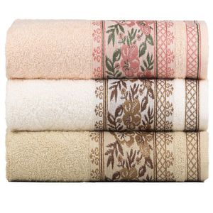 Kit 3 Toalhas De Banho Fio Penteado Jacquard - 70x140cm - Nice - Kit 2