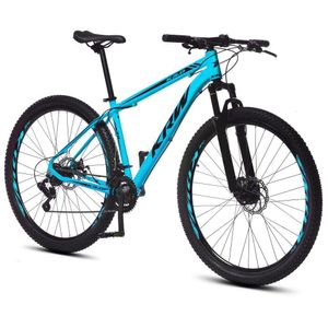 Bicicleta Aro 29 Krw Alumínio 24 Vel Freio A Disco X52 Cor:azul/preto;tamanho Quadro:15.5 Azul/preto