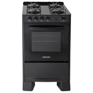 Fogão 4 Bocas Suggar Cook Glass Mesa de Vidro Preto Bivolt FGVCG410PT