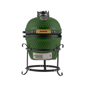 Churrasqueira Kamado Mini Da Rasco Verde Com Grelha Em Aço Inox E Suporte. Ideal Para Até 3 Pessoas Verde
