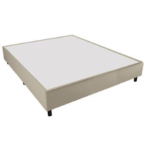 Cama Box Base Casal King 1,93m Suede Marsala Bege