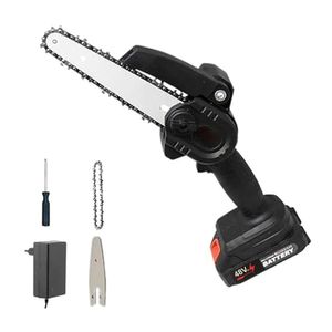 Mini Motosserra Elétrica Bateria Recarregável Portátil