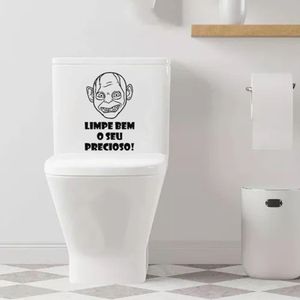 Adesivo Vinil Decorativo Tampa De Vaso Sanitário Limpe Bem O Seu Precioso Cor Preto