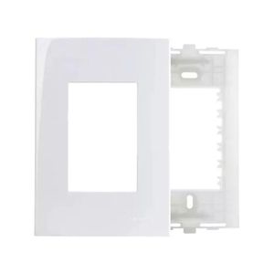 Placa 4x2 3 Postos C/ Suporte Branco Sleek Margirius 16023