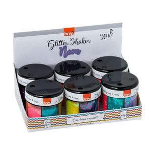 Glitter Shaker Neon 6 Cores - 60g - Brw