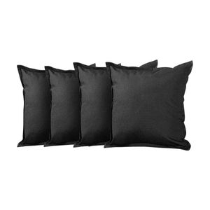 Kit 4 Almofadas Decorativas Bali Linho Marrom Escuro - Marrom