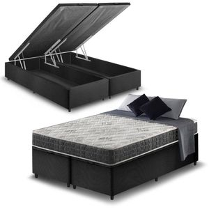 Cama Box Baú Queen + Colchão San Francisco Ortopédico 158