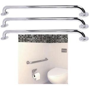 Alça Barra Apoio 70Cm Inox Kit 3 Uni Acessibilidade