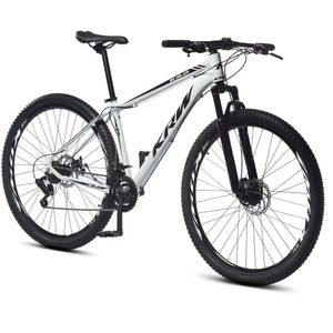 Bicicleta Aro 29 Krw Alumínio 24 Vel Freio A Disco X52 Cor:branco/preto;tamanho Quadro:15.5 Branco/preto