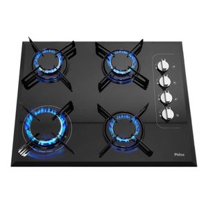 Cooktop Philco 4 Bocas Cook Chef 4 à Gás Preto - Bivolt
