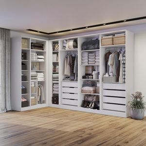 Conjunto Closet Kappesberg Adapt Branco 4 Peças 337cmx175cm