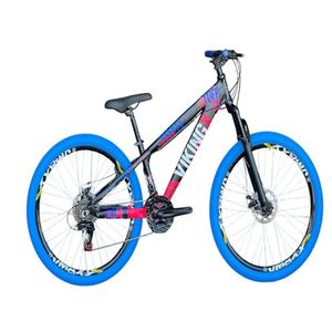 Bicicleta Vikingx Preto Rosa 26 Câmbios Shimano Roda Vmaxx 21 Velocidades