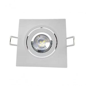Spot Led Quadrado 5w Branco Branco 6500k