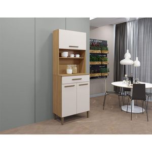 Kit Italia 3 Portas Master Arte Móveis Cinamomo Off White