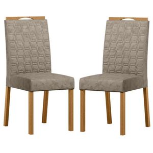 Cadeira Para Mesa De Jantar Mariana Kit 2 Peças Ype Carmurça Marrom - New Ceval
