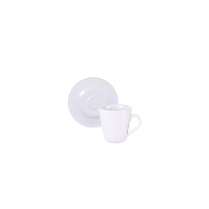 Conjunto Xícara E Pires De Café Tramontina Mesh Em Porcelana, 70 Ml 2 Peças