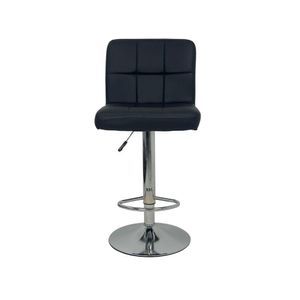 Banqueta Gomos Comfort Estofada Giratória Altura Regulável Preto