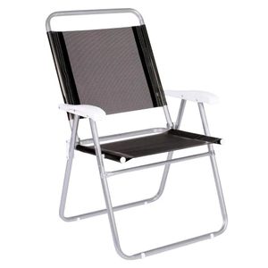 Cadeira Master Plus Aluminio Preta - Mor