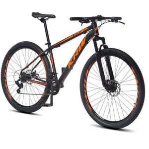 Bicicleta Aro 29 Krw Alumínio 24 Vel Freio A Disco X52 Cor:preto/laranja Fosco;tamanho Quadro:17 Preto/laranja Fosco