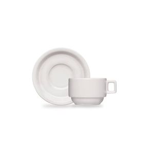 Conjunto 17 Xicaras Cha Com Pires Porcelana Barhotel Germer