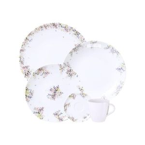 Aparelho De Jantar Tramontina Fogli Em Porcelana Decorada 20 Peças