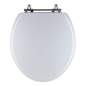 Assento Sanitário Tampa De Vaso Branco Mdf Laqueado Oval Convencional Para Bacia Deca
