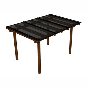 Kit Policarbonato Fume 4mm 3,00m X 1,00m - Perfis Naturais