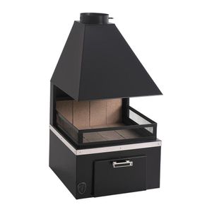 Lareira De Meio Com Caixa De Lenha Fornos Pinhal
