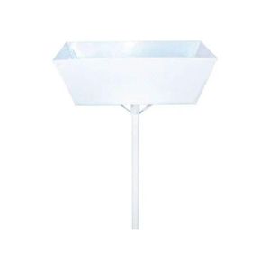 Lixeira de Rua Modelo Retangular 60cm Branca